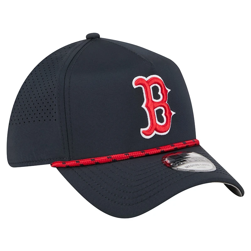 Men's New Era  Navy Boston Red Sox 39THIRTY A-Frame Perforated Flex Hat
