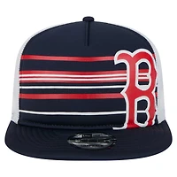Men's New Era  Navy Boston Red Sox 9FIFTY A-Frame Trucker Snapback Hat