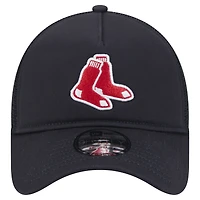 Casquette ajustable New Era 9FORTY A-Frame Trucker bleu marine pour homme Boston Red Sox