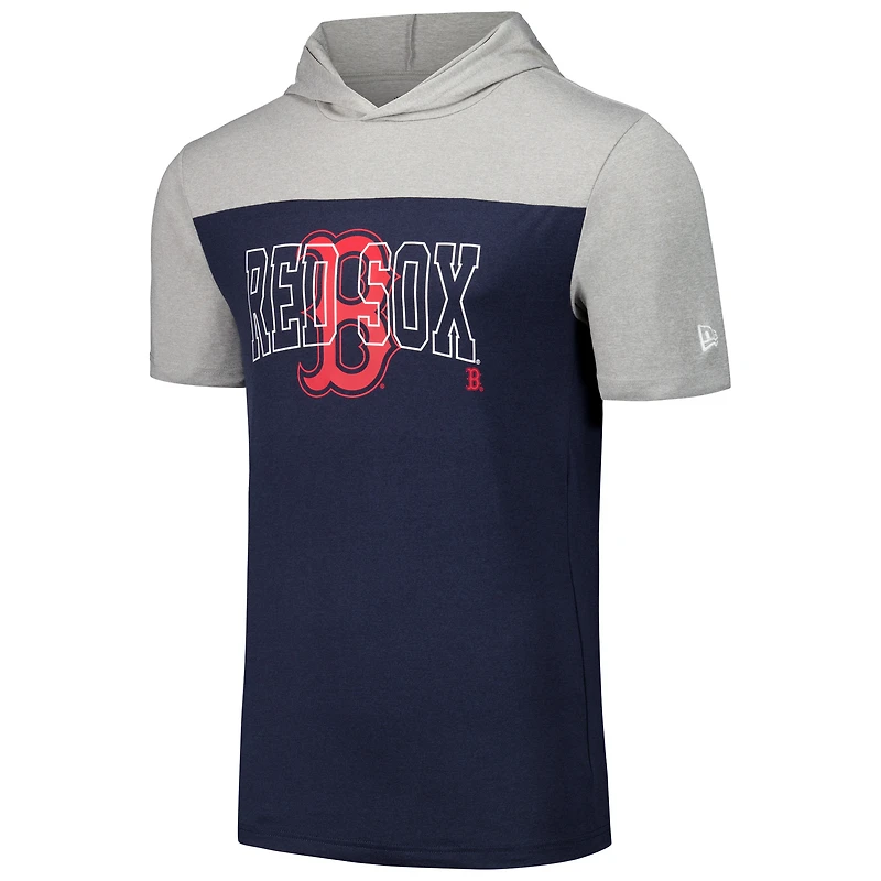 T-shirt à capuche brossé Active New Era pour hommes, bleu marine, Boston Red Sox