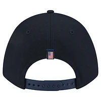 Casquette ajustable New Era 9FORTY M-Crown A-Frame bleu marine pour homme, motif drapeau américain des Red Sox de Boston