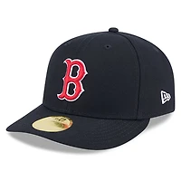 Men's New Era Navy Boston Red Sox Baseball Hall of Fame 59FIFTY Low Profile Fitted Hat