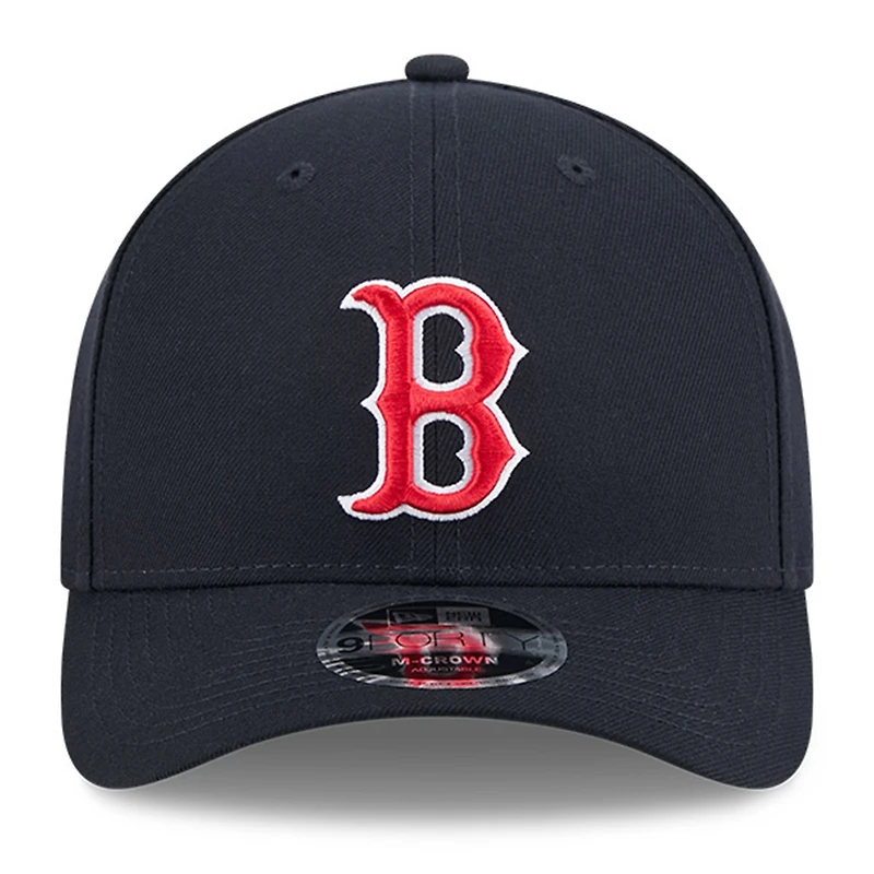 Casquette ajustable New Era 9FORTY M-Crown bleu marine pour homme, motif Temple de la renommée du baseball des Boston Red Sox