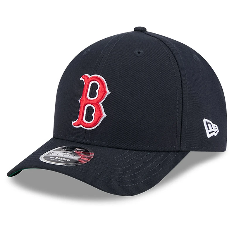 Casquette ajustable New Era 9FORTY M-Crown bleu marine pour homme, motif Temple de la renommée du baseball des Boston Red Sox