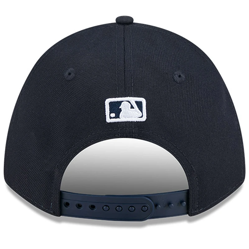 Casquette ajustable New Era 9FORTY M-Crown bleu marine pour homme, motif Temple de la renommée du baseball des Boston Red Sox