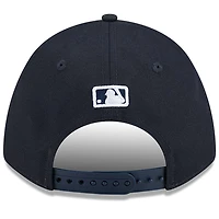 Casquette ajustable New Era 9FORTY M-Crown bleu marine pour homme, motif Temple de la renommée du baseball des Boston Red Sox
