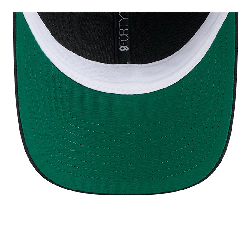 Casquette ajustable New Era 9FORTY M-Crown bleu marine pour homme, motif Temple de la renommée du baseball des Boston Red Sox