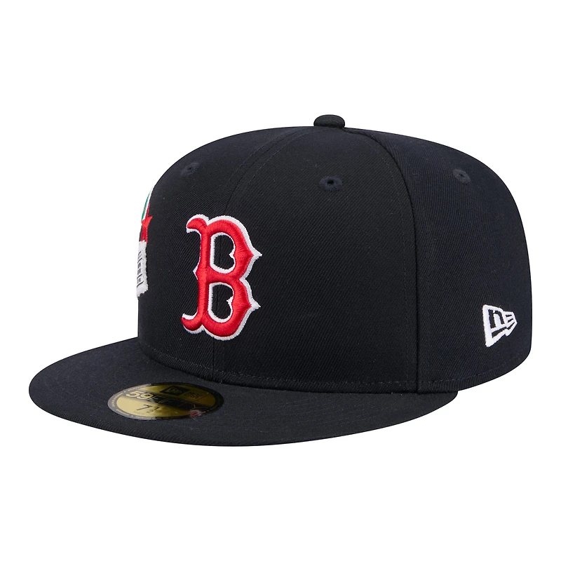 Men's New Era  Navy Boston Red Sox City Patch 59FIFTY Fitted Hat
