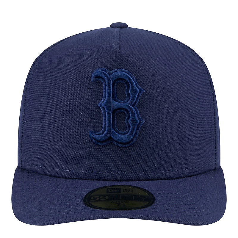 Men's New Era Navy Boston Red Sox Color Pack A-Frame 59FIFTY Fitted Hat