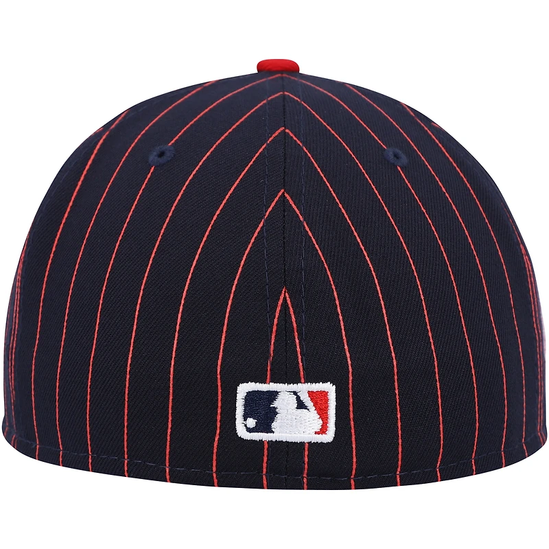 Men's New Era  Navy Boston Red Sox Concepts Pinstripe 59FIFTY Fitted Hat