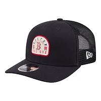 Casquette trucker ajustable New Era bleu marine Boston Red Sox Contest 9SEVENTY pour homme