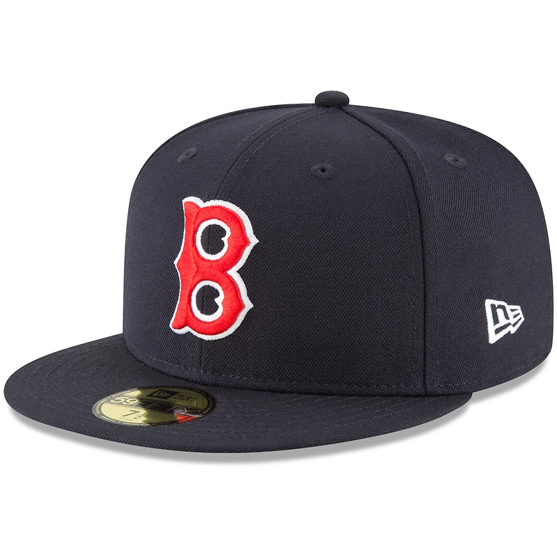 Casquette ajustée New Era 59FIFTY en laine, bleu marine, Boston Red Sox, collection Cooperstown