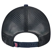 Men's New Era  Navy Boston Red Sox Distressed 9FORTY A-Frame Adjustable Trucker Hat