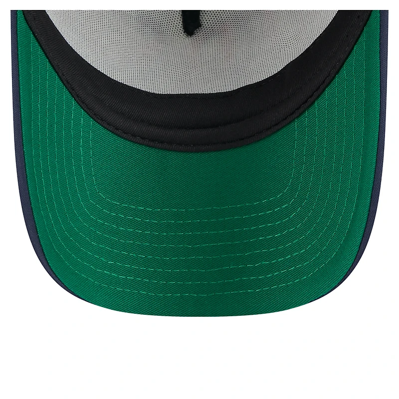 Men's New Era  Navy Boston Red Sox Distressed 9FORTY A-Frame Adjustable Trucker Hat