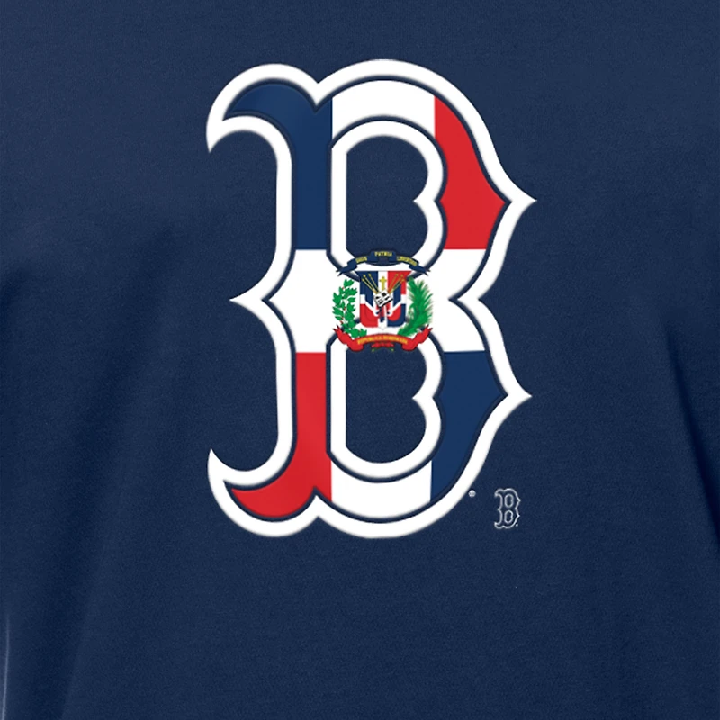 Men's New Era Navy Boston Red Sox Dominican Republic Flag Logo T-Shirt