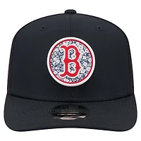 Men's New Era  Navy Boston Red Sox Floral Patch 9SEVENTY Adjustable Hat