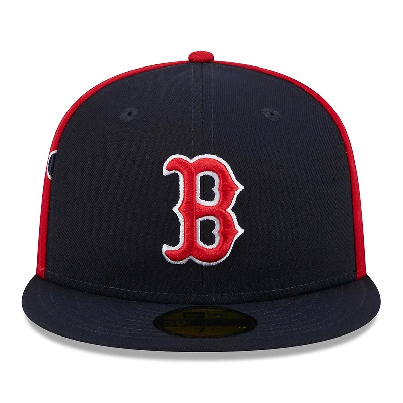 Men's New Era Navy Boston Red Sox Gameday Sideswipe 59FIFTY Fitted Hat