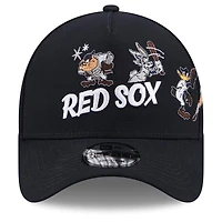 Men's New Era Navy Boston Red Sox Looney Tunes A-Frame 9FORTY Adjustable Hat