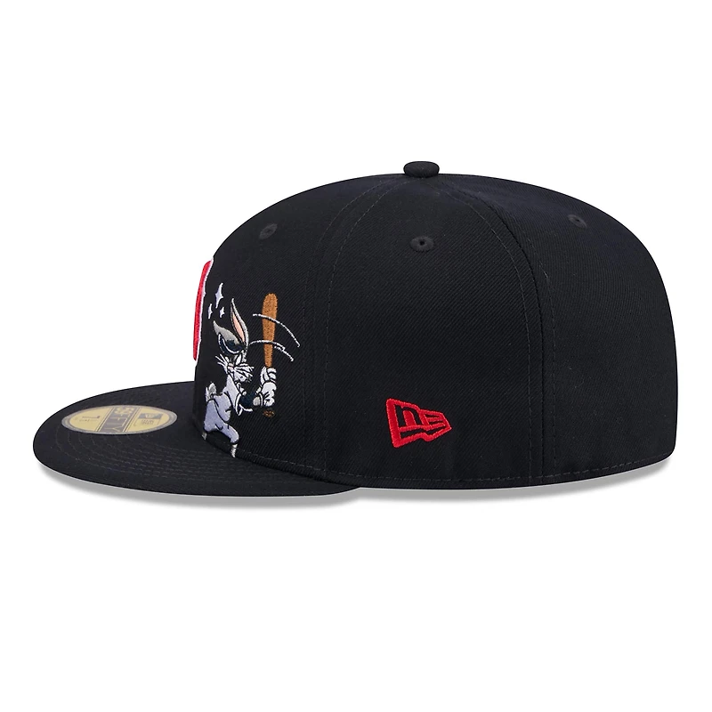 Casquette ajustée New Era 59FIFTY pour homme, bleu marine, Boston Red Sox