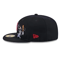 Casquette ajustée New Era 59FIFTY pour homme, bleu marine, Boston Red Sox