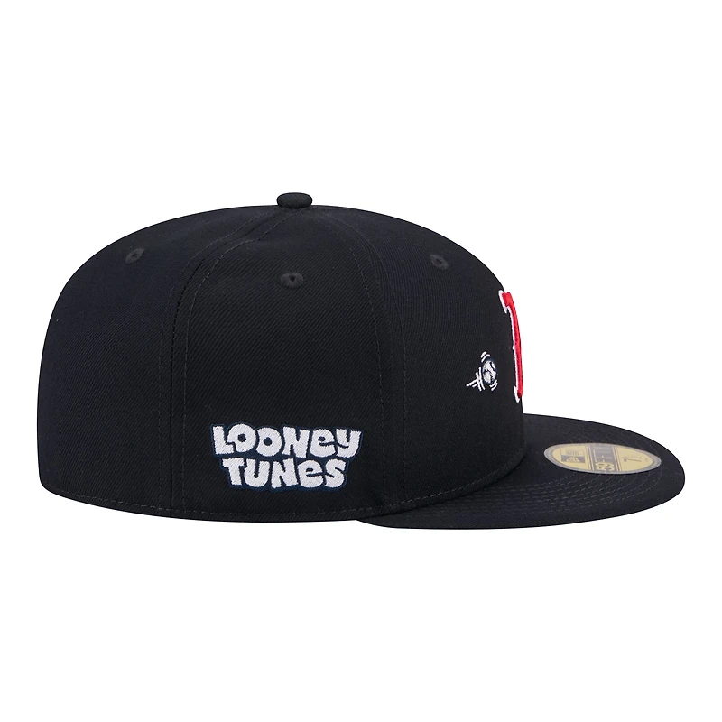 Men's New Era Navy Boston Red Sox Looney Tunes Bugs Bunny 59FIFTY Fitted Hat