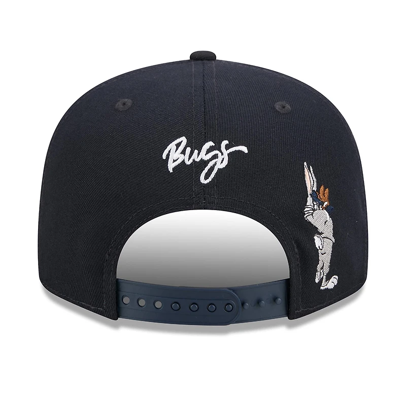 Men's New Era Navy Boston Red Sox Looney Tunes Bugs Bunny 9FIFTY Snapback Hat