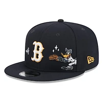 Men's New Era Navy Boston Red Sox Looney Tunes Daffy Duck 9FIFTY Snapback Hat