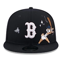 Men's New Era Navy Boston Red Sox Looney Tunes Lola Bunny 9FIFTY Snapback Hat