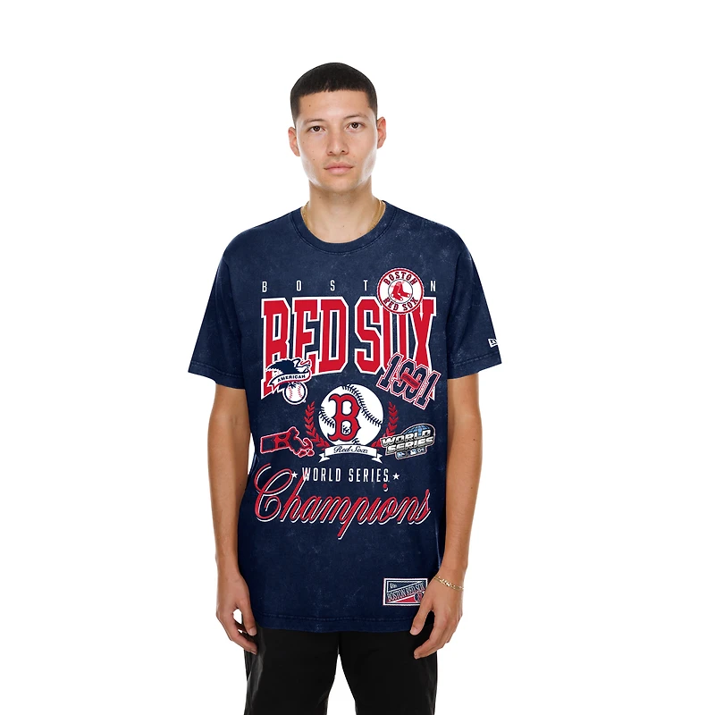 Men's New Era  Navy Boston Red Sox Mineral Wash T-Shirt