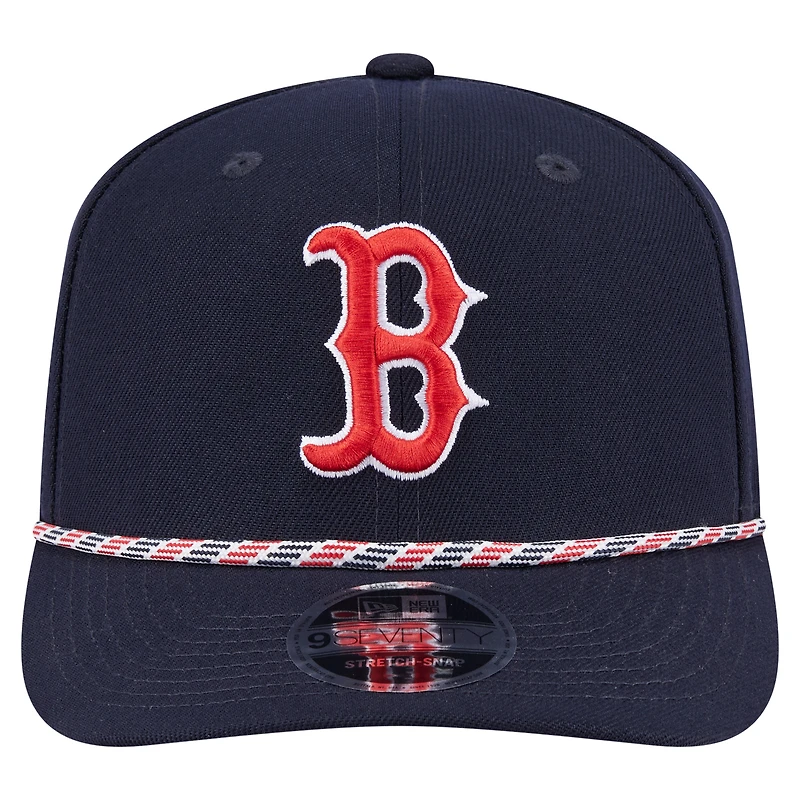 Casquette extensible à boutons-pression Boston Red Sox Multi-Rope 9SEVENTY de New Era pour homme, bleu marine