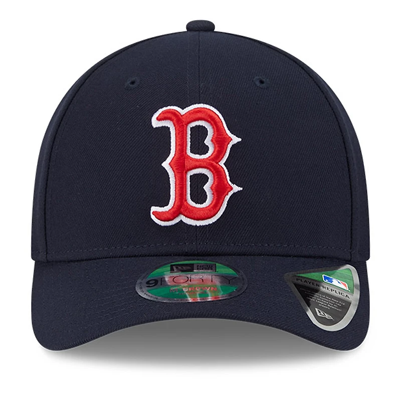 Casquette ajustable New Era 9FORTY bleu marine pour homme Boston Red Sox Player Replica