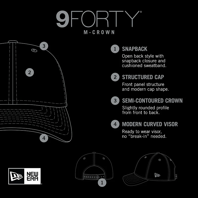 Casquette ajustable New Era 9FORTY bleu marine pour homme Boston Red Sox Player Replica