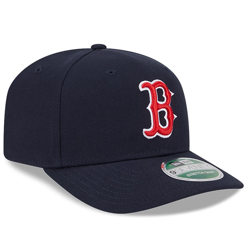 Casquette ajustable New Era 9SEVENTY bleu marine Boston Red Sox Player Replica pour homme