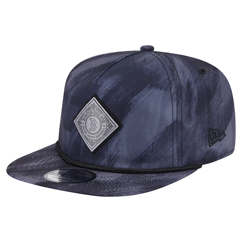 Men's New Era Navy Boston Red Sox Printed Golfer Snapback Hat