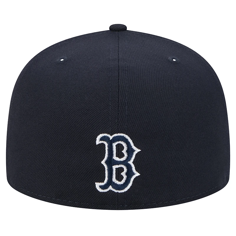 Casquette ajustée Ransom 59FIFTY Boston Red Sox bleu marine New Era pour homme