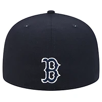Casquette ajustée Ransom 59FIFTY Boston Red Sox bleu marine New Era pour homme
