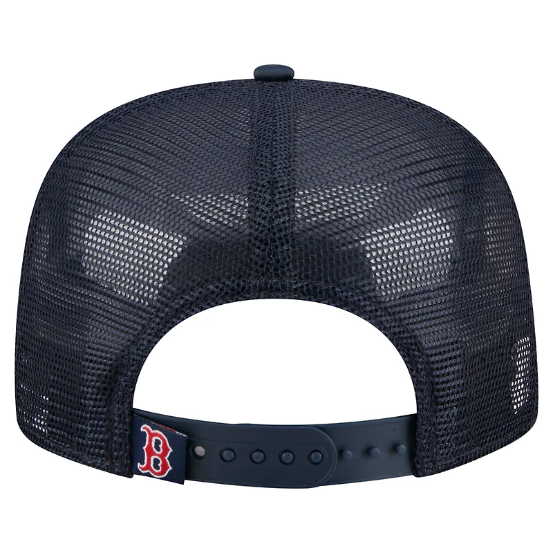 Men's New Era Navy Boston Red Sox Retro Satin Script Golfer Adjustable Hat