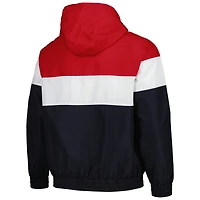 Men's New Era Navy Boston Red Sox Ripstop Raglan Quarter-Zip Hoodie Windbreaker Jacket