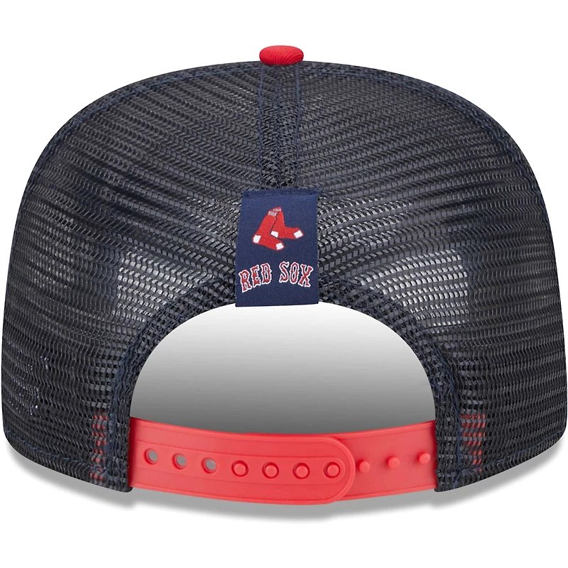 Casquette snapback de camionneur Speed ​​Golfer New Era pour hommes, bleu marine, Boston Red Sox