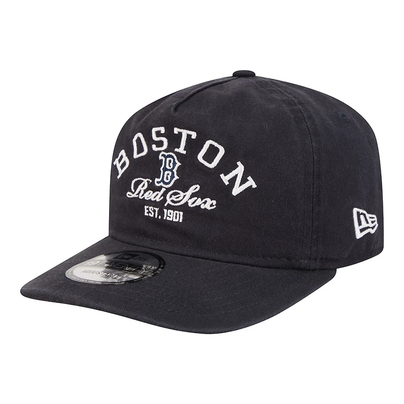 Casquette ajustable New Era bleu marine Boston Red Sox Stacked 19TWENTY pour homme