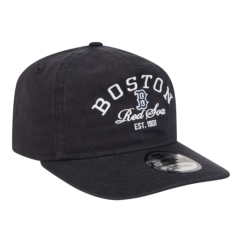 Casquette ajustable New Era bleu marine Boston Red Sox Stacked 19TWENTY pour homme