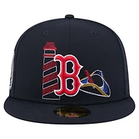 Men's New Era Navy Boston Red Sox State Stitch 59FIFTY Fitted Hat