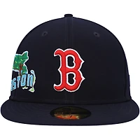 Casquette ajustée 59FIFTY Stateview des Boston Red Sox New Era pour homme, bleu marine