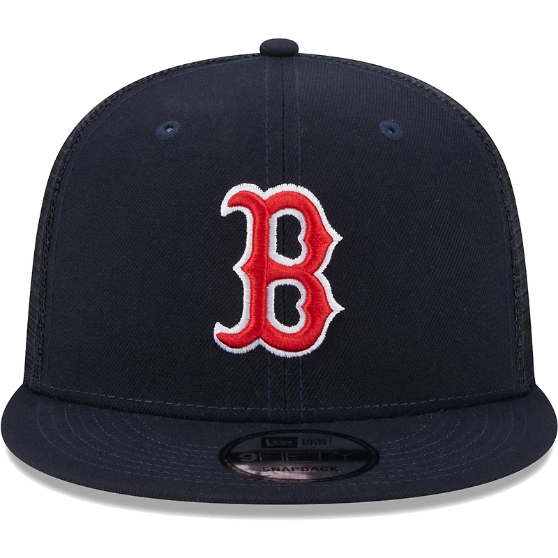 Casquette New Era Boston Red Sox Team Color Trucker 9FIFTY Snapback pour homme bleu marine