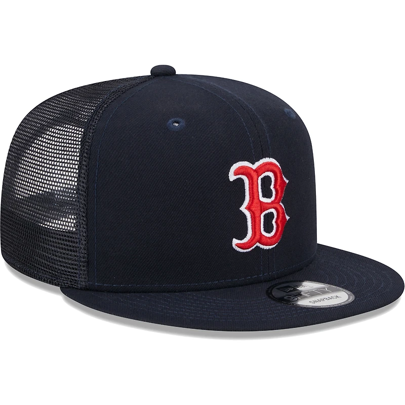 Casquette New Era Boston Red Sox Team Color Trucker 9FIFTY Snapback pour homme bleu marine