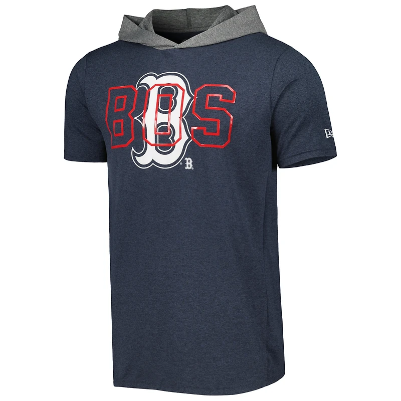 T-shirt à capuche pour homme New Era bleu marine Boston Red Sox Team