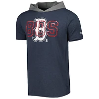 T-shirt à capuche pour homme New Era bleu marine Boston Red Sox Team
