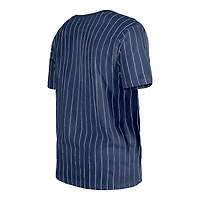 Men's New Era Navy Boston Red Sox Throwback Pinstripe T-Shirt