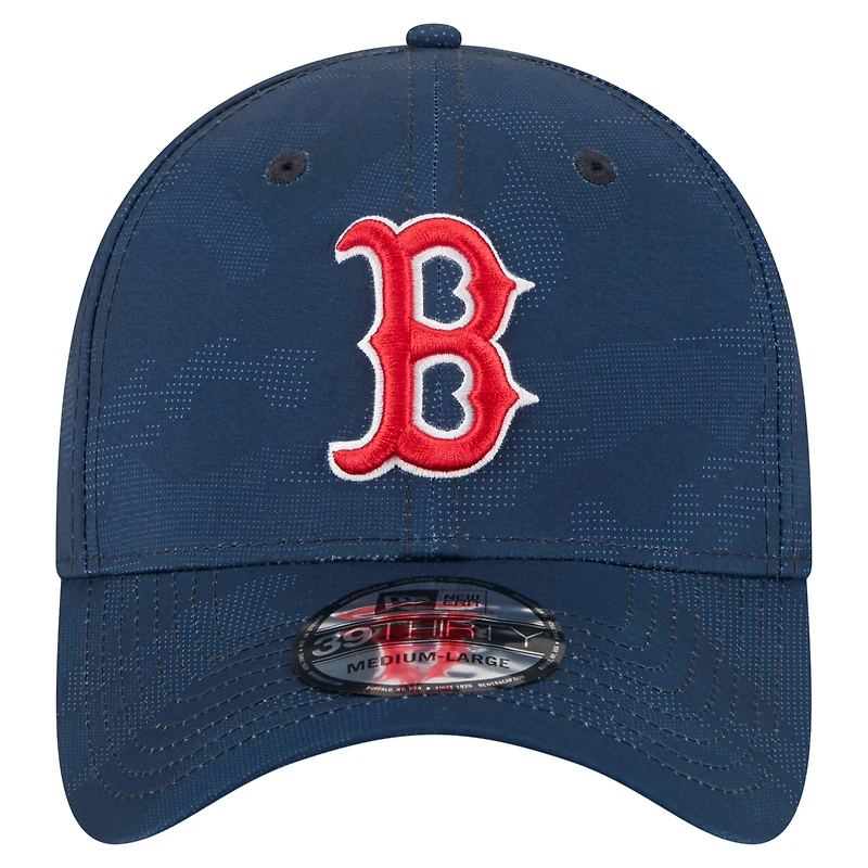 Casquette New Era 39THIRTY Flex bleu marine Boston Red Sox pour homme, motif camouflage ton sur