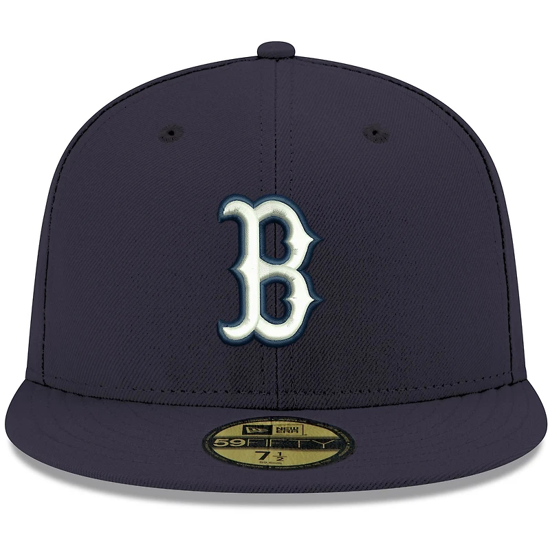 Casquette ajustée 59FIFTY bleu marine Boston Red Sox pour homme New Era